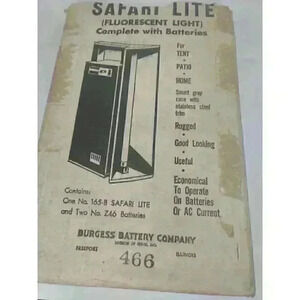 Vintage Safari Light 165-B for Power Outage or Camping